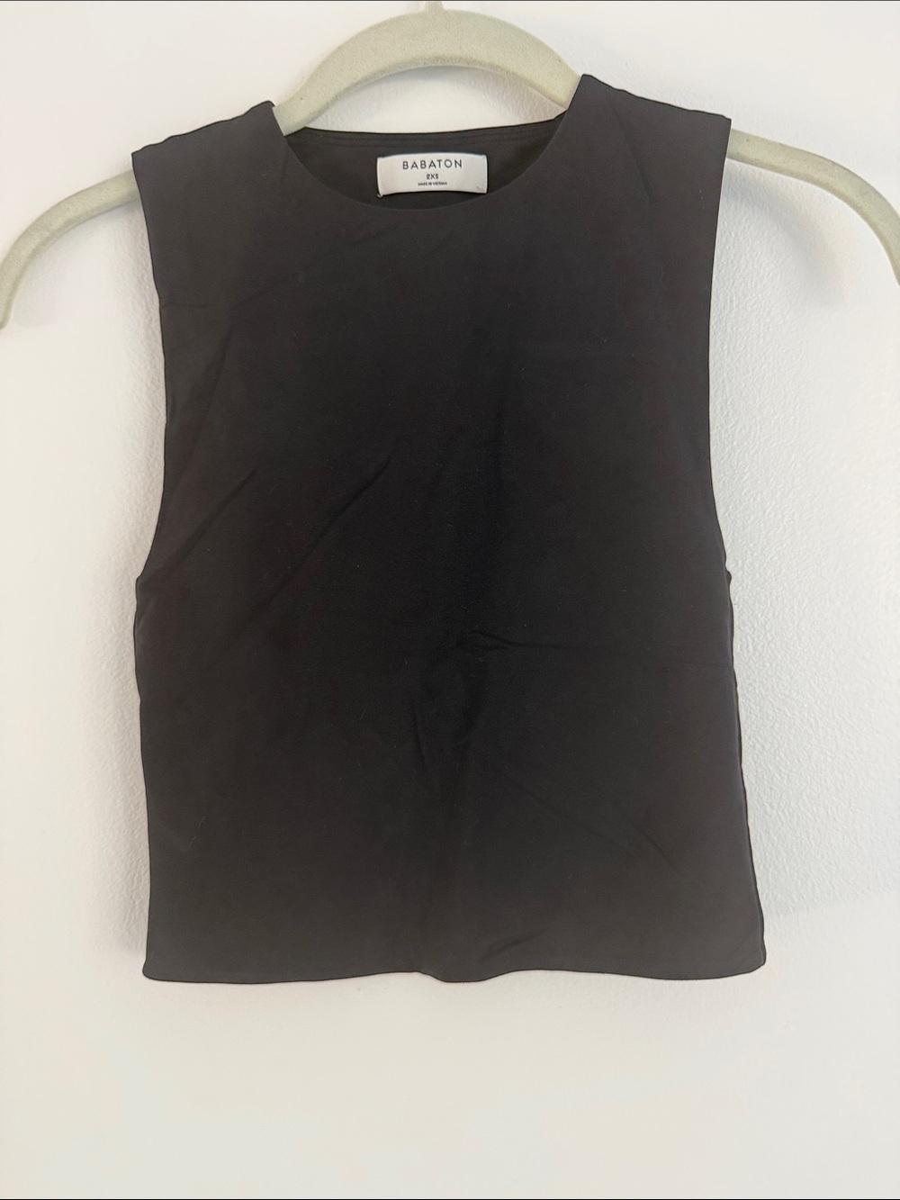 Babaton Black Sleeveless Crewneck Tank